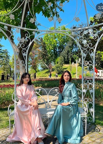 Kadın Lacivert Uzun Abiye Elbise - Görsel 4