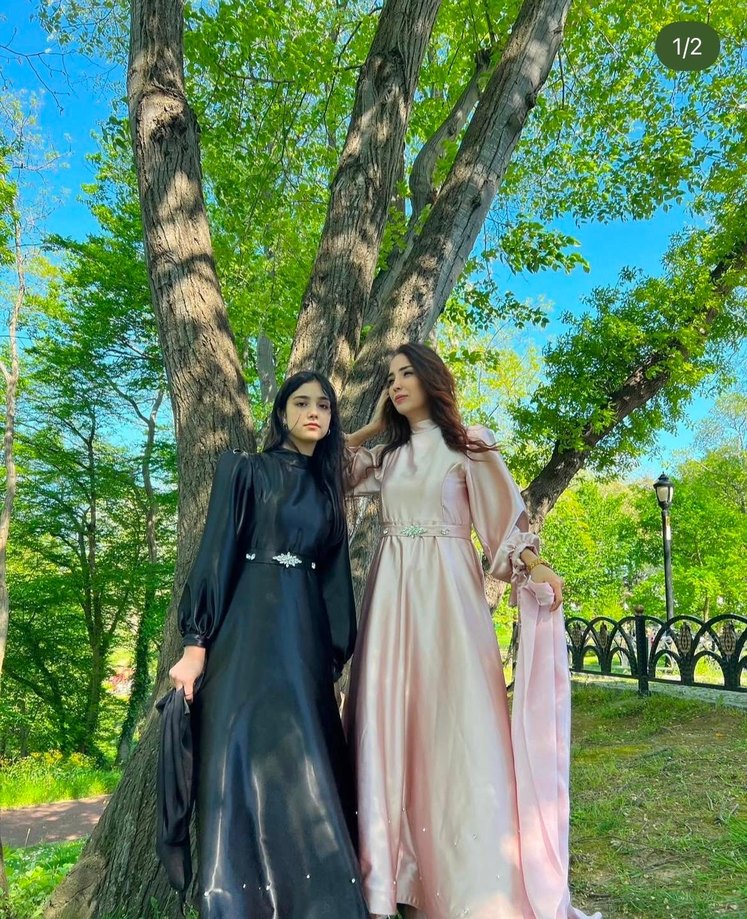 Kadın Lacivert Uzun Abiye Elbise - Görsel 2