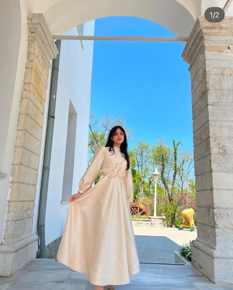 Kadın Lacivert Uzun Abiye Elbise - Görsel 5