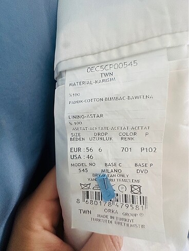 46 Beden Takım Elbise