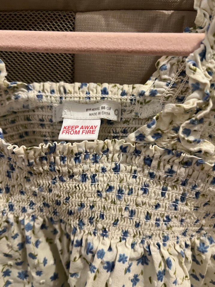 Kız Çocuk Beyaz Çiçekli Fırfırlı tişört - Görsel 2