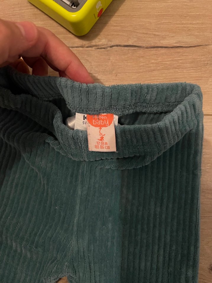 Kız Çocuk Turkuaz Pilili Tayt - Görsel 2