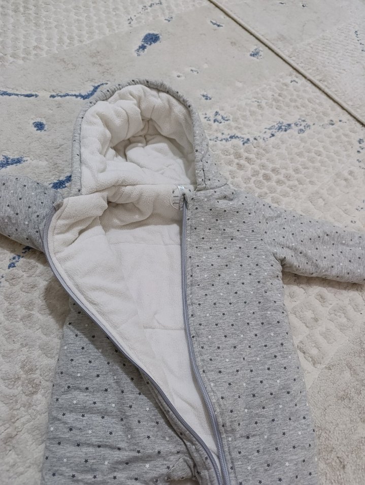 gri sıcacık kışlık tulum sıfır gibi yurtdışı mali sağlam - Görsel 4