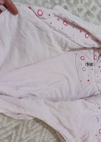 Kız Bebek Beyaz Peluş Kapüşonlu Tulumu - Görsel 2