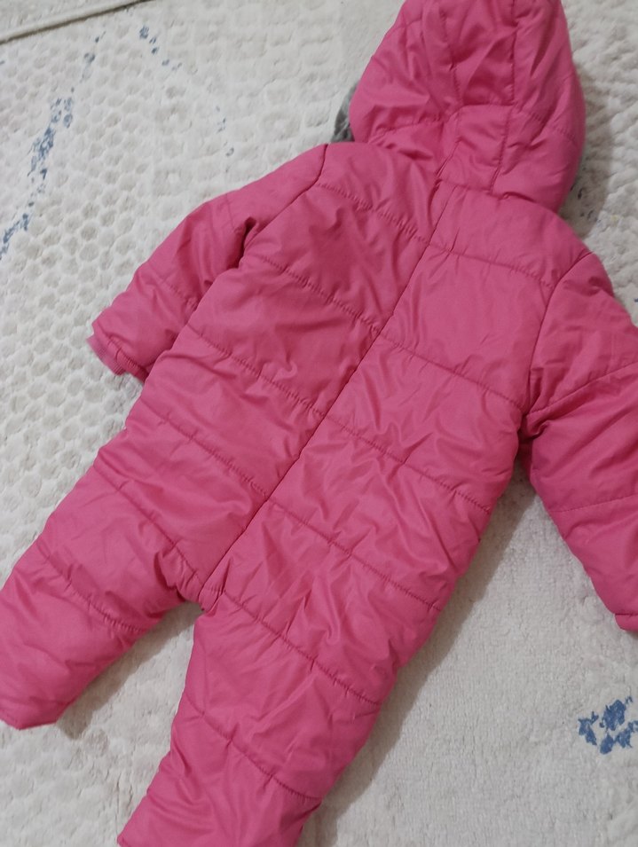 Kürk Detaylı Pembe Bebek Tulumu - Görsel 2