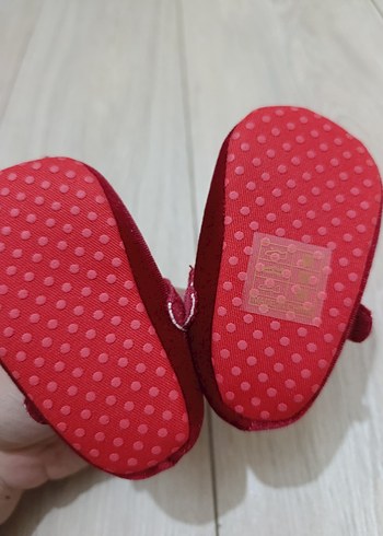 Bordo Fırfırlı Kız bebek Babet - Görsel 4