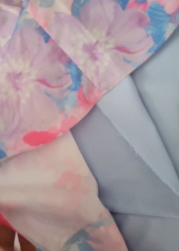 Pembe Tie-Dye  Bisiklet yaka elbise - Görsel 3