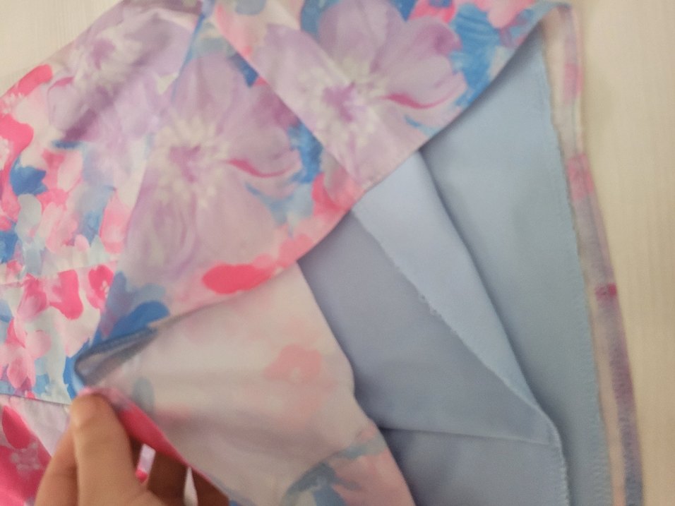 Pembe Tie-Dye  Bisiklet yaka elbise - Görsel 3