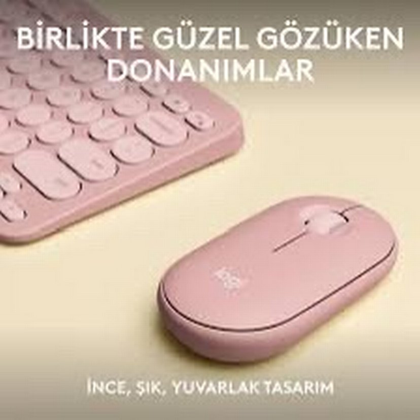 Logitech Pastel Pembe Logi Kablosuz Mouse - Görsel 2