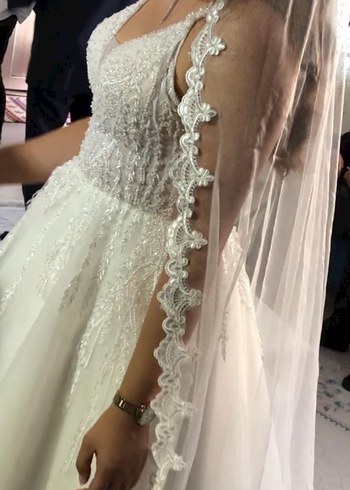 İşlemeli Boncuklu gelinlik - Görsel 5