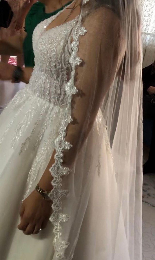 İşlemeli Boncuklu gelinlik - Görsel 4