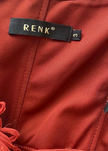 Kiremit rengi Uzun Abiye Elbise - Görsel 5