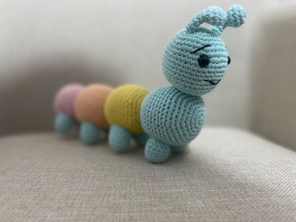 Amigurumi tırtıl oyuncak - Görsel 2