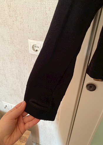 Kadın Siyah Kapüşonlu Fermuarlı Sweatshirt - Görsel 5