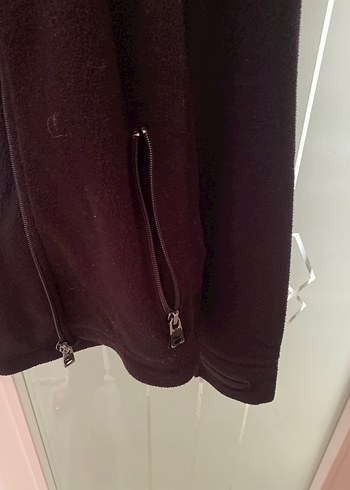 Kadın Siyah Kapüşonlu Fermuarlı Sweatshirt - Görsel 3