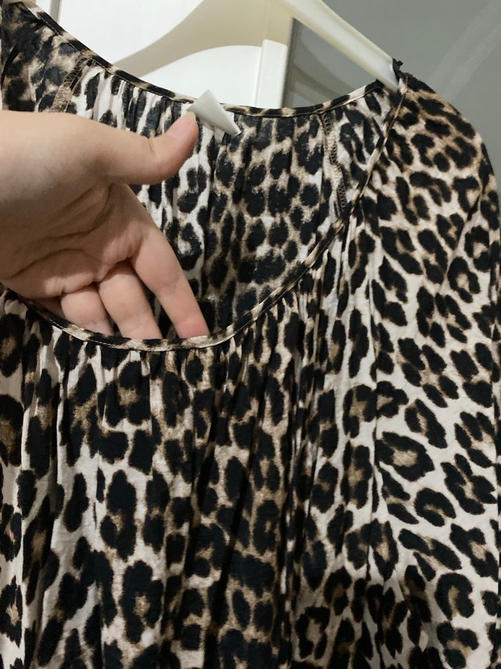 Leopar Desenli Kadın Hamile Tunik - Görsel 3