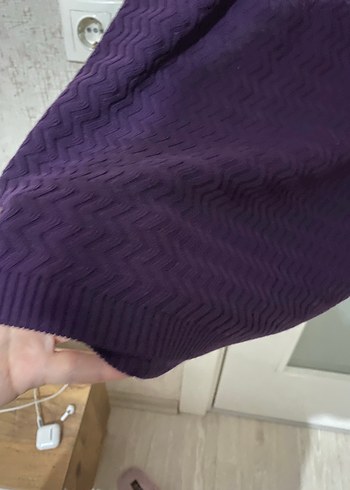 Mor Triko Kadın Uzun Kollu Kazak - Görsel 3