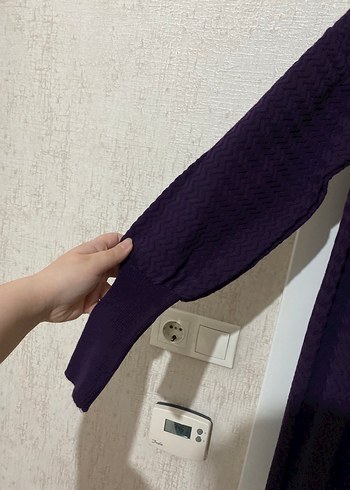 Mor Triko Kadın Uzun Kollu Kazak - Görsel 2