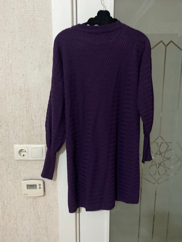 Mor Triko Kadın Uzun Kollu Kazak - Görsel 4