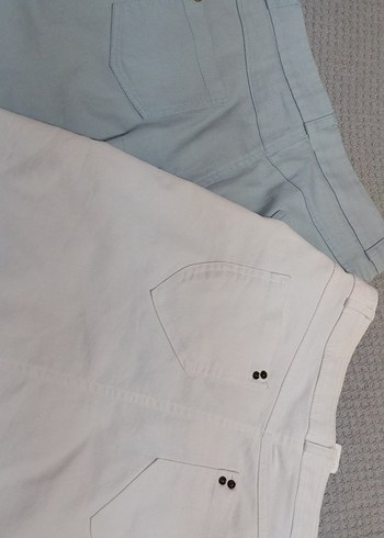 Beyaz diz boyu midi etek - Görsel 2