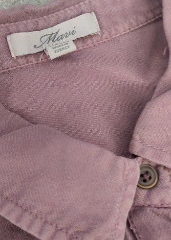 Mavi Keten Kadın Gömlek pudra pembesi - Görsel 2