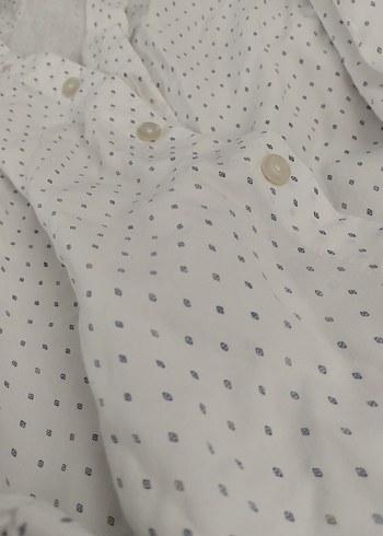 Mavi desenli erkek gömlek - Görsel 4