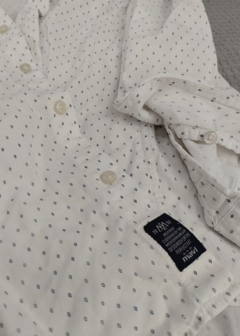 Mavi desenli erkek gömlek - Görsel 3