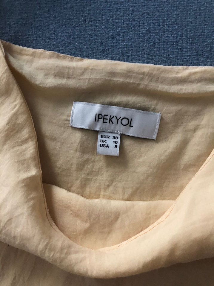 Bej Keten Askılı Rahat Kadın Atlet - Görsel 3