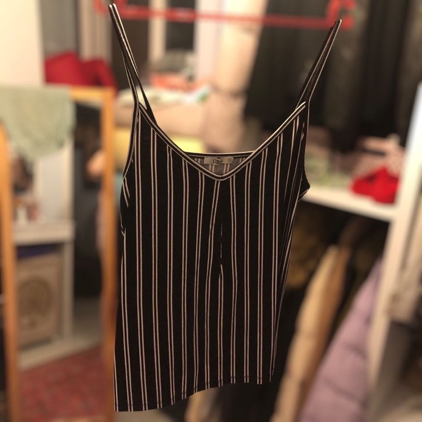 V Yaka Düğmeli  lacivert
Çizgili penye kumaş - Görsel 3