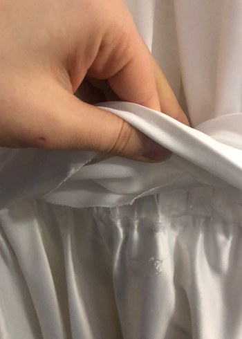 V Yakalı Beyaz  Gelinlik - Görsel 4