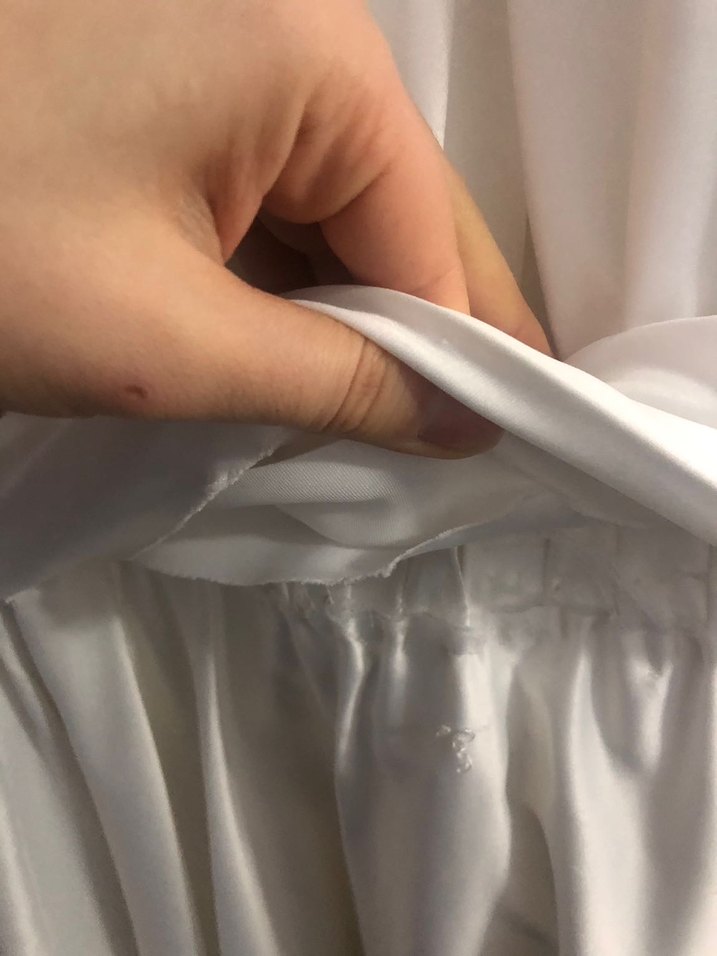 V Yakalı Beyaz  Gelinlik - Görsel 4