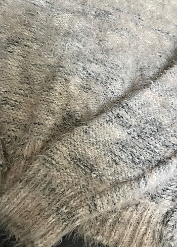 Gri Kadın Triko Kazak - Görsel 2