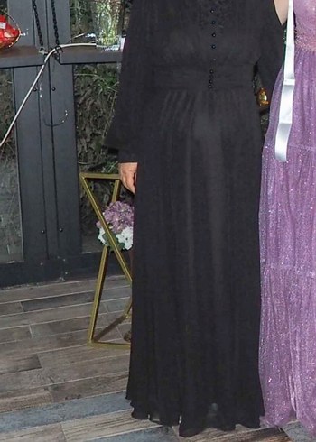 Uzun Siyah elbise - Görsel 7