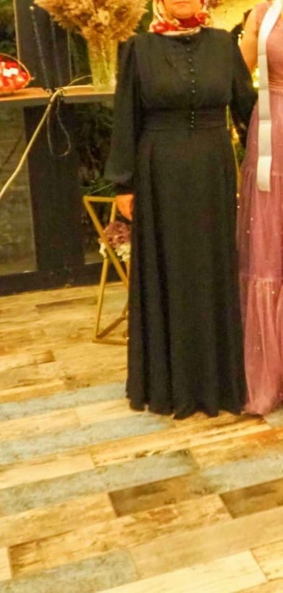 Uzun Siyah elbise - Görsel 4