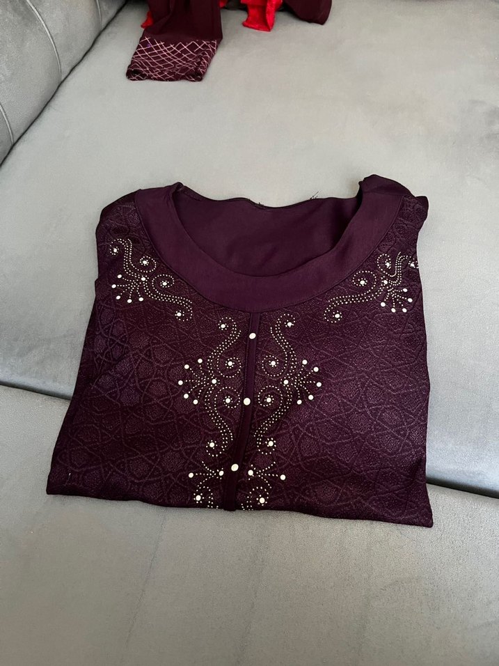 Mor İşlemeli Kadın bluz - Görsel 4