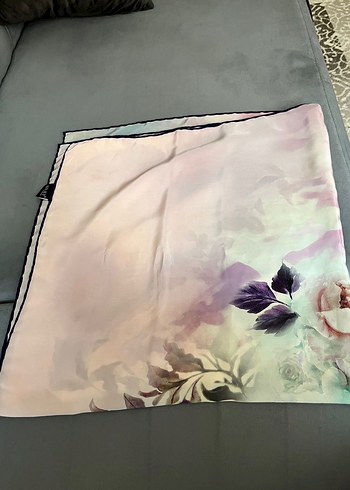 Kadın Çok Renkli İpek eşarp - Görsel 2