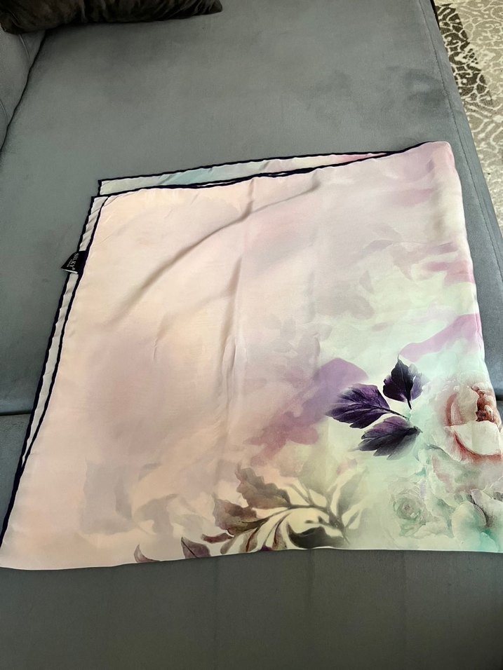 Kadın Çok Renkli İpek eşarp - Görsel 2