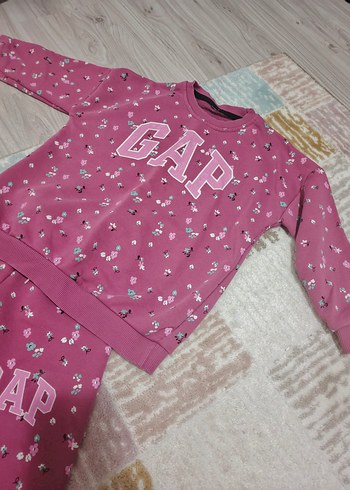Kız Çocuk Pembe GAP Baskılı Sweatshirt ve Eşofman - Görsel 2