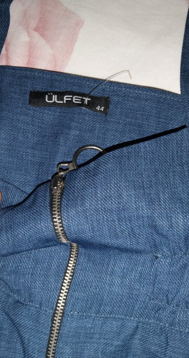 Lacivert Bel Detaylı Hamile Midi Etek - Görsel 3