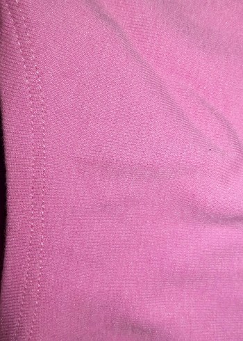 Pembe Kolsuz Hamile Midi Tişört - Görsel 3