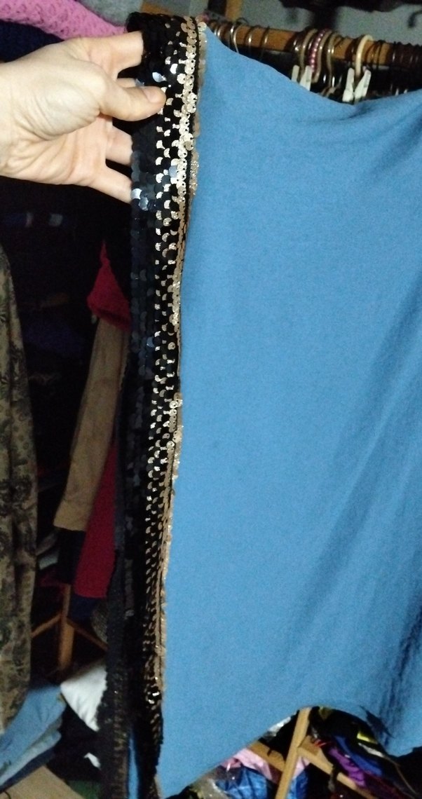 Koyu Mavi Dökümlü Bohem Kadın kimono - Görsel 2