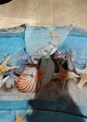 Deniz kabugu desenli pareo - Görsel 4