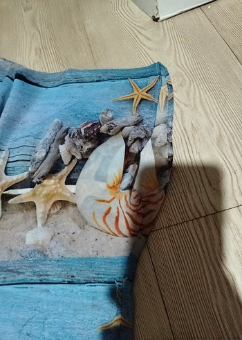 Deniz kabugu desenli pareo - Görsel 5