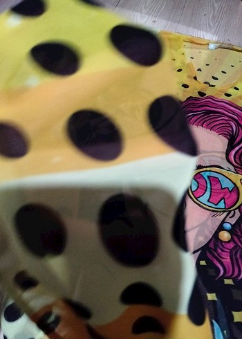 Renkli Baskılı Mini Paréo Kadın - Görsel 3