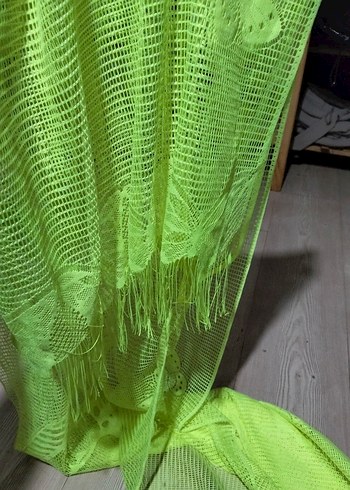 Yeşil Dantel Detaylı Kadın pareo - Görsel 3