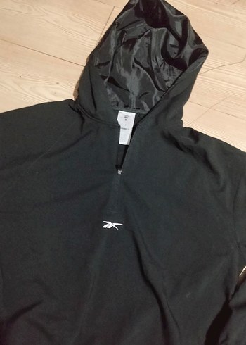 Siyah Kapüşonlu Fermuarlı Sweatshirt - Görsel 3