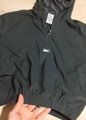 Siyah Kapüşonlu Fermuarlı Sweatshirt - Görsel 6