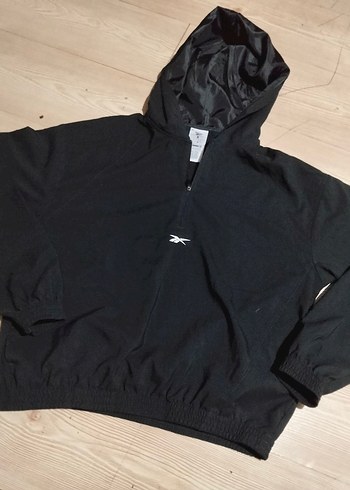 Siyah Kapüşonlu Fermuarlı Sweatshirt - Görsel 2