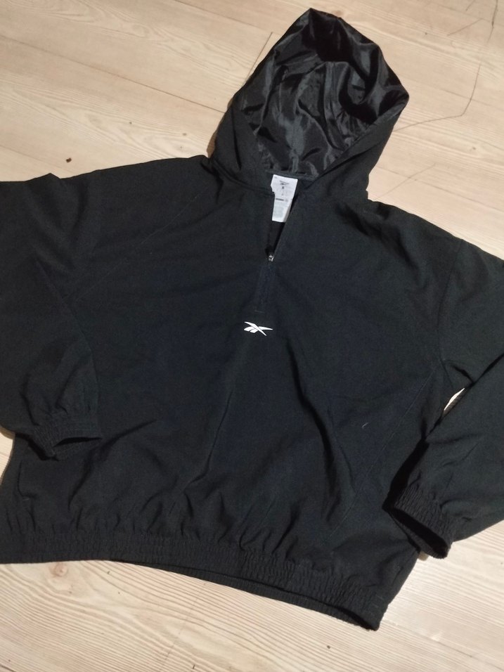 Siyah Kapüşonlu Fermuarlı Sweatshirt - Görsel 2