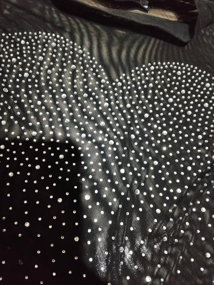 Payet İşlemeli Siyah Mini Bustiyer - Görsel 4